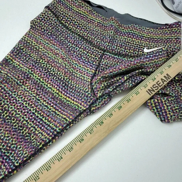 Nike Dri-Fit crop legging yoga Pants Womens M colorfull 2054 - Picture 8 of 9